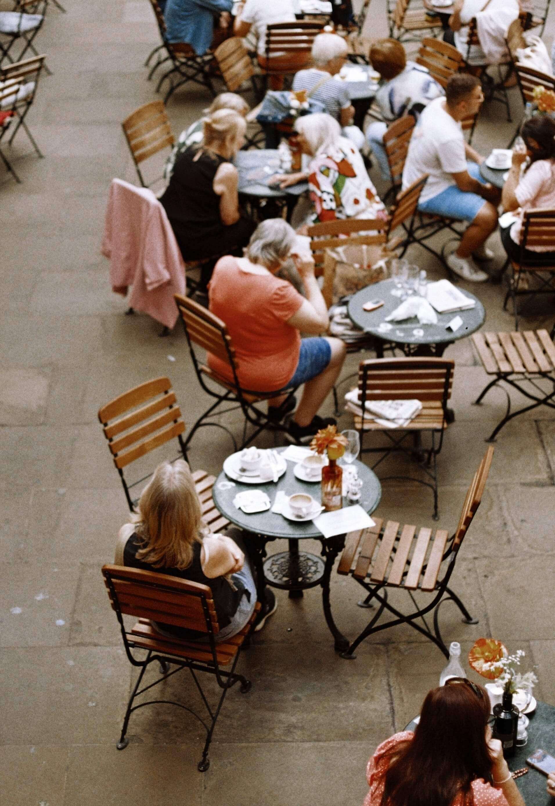 An outdoor cafe